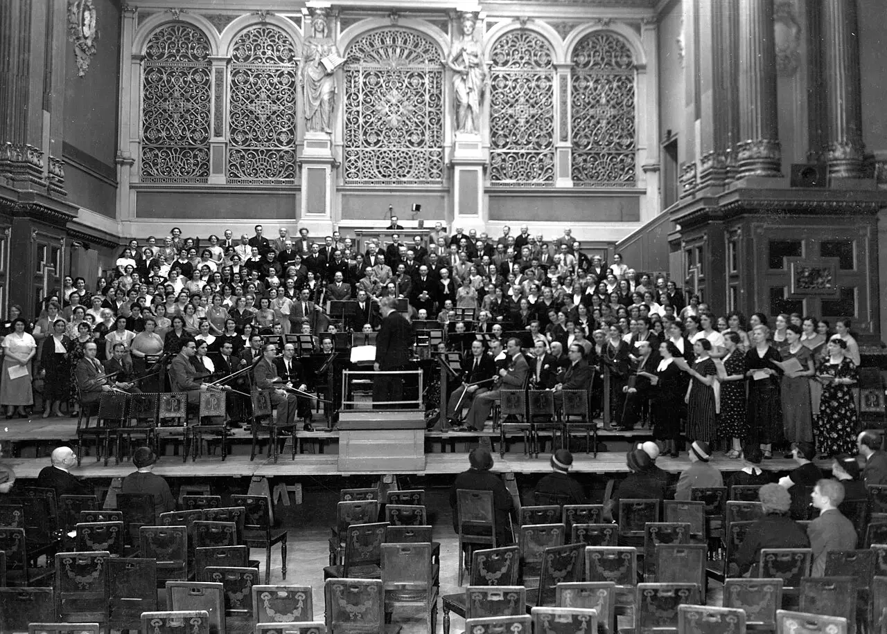 Kulturbund orchestra rehearsing "Judas Maccabaeus", 1934
