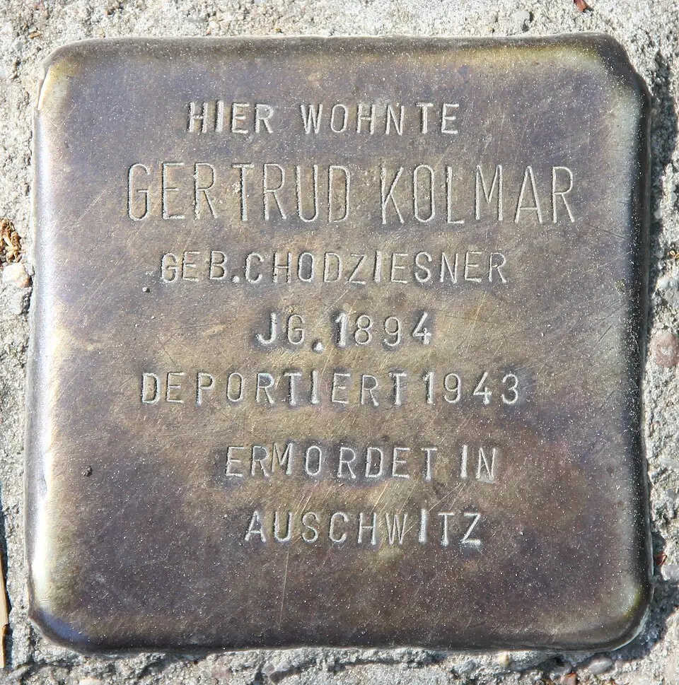 Stolperstein for Gertrud Kolmar, Münchener Straße 18a, Berlin-Schöneberg