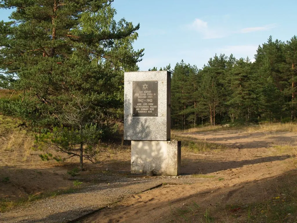 Memorial stone at Kalevi-Liiva, Estonia